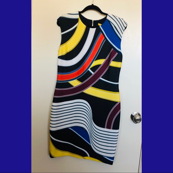 Catherine Malandrino Printed Scuba Sheath Dress - Picture 2 of 7